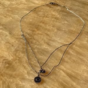 Judith Ripka Double Strand Evil Eye Necklace
